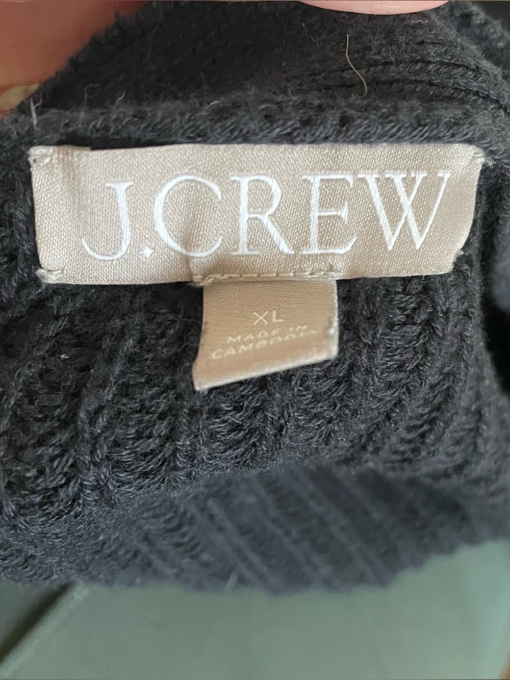 J Crew Cotton Blend Cropped Rib-Knit Button Cardigan - Picture 3 of 5